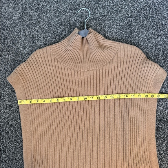 Banana Republic Factory Tan pullover poncho style mock neck sweater size small - Picture 8 of 15